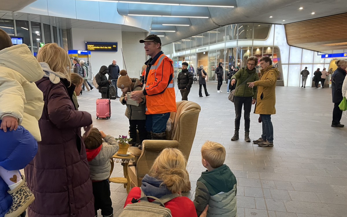 Leo Dirks uit Lent doet mee san Living Statues in Arnhem als Leoke. © Rolf Hensel