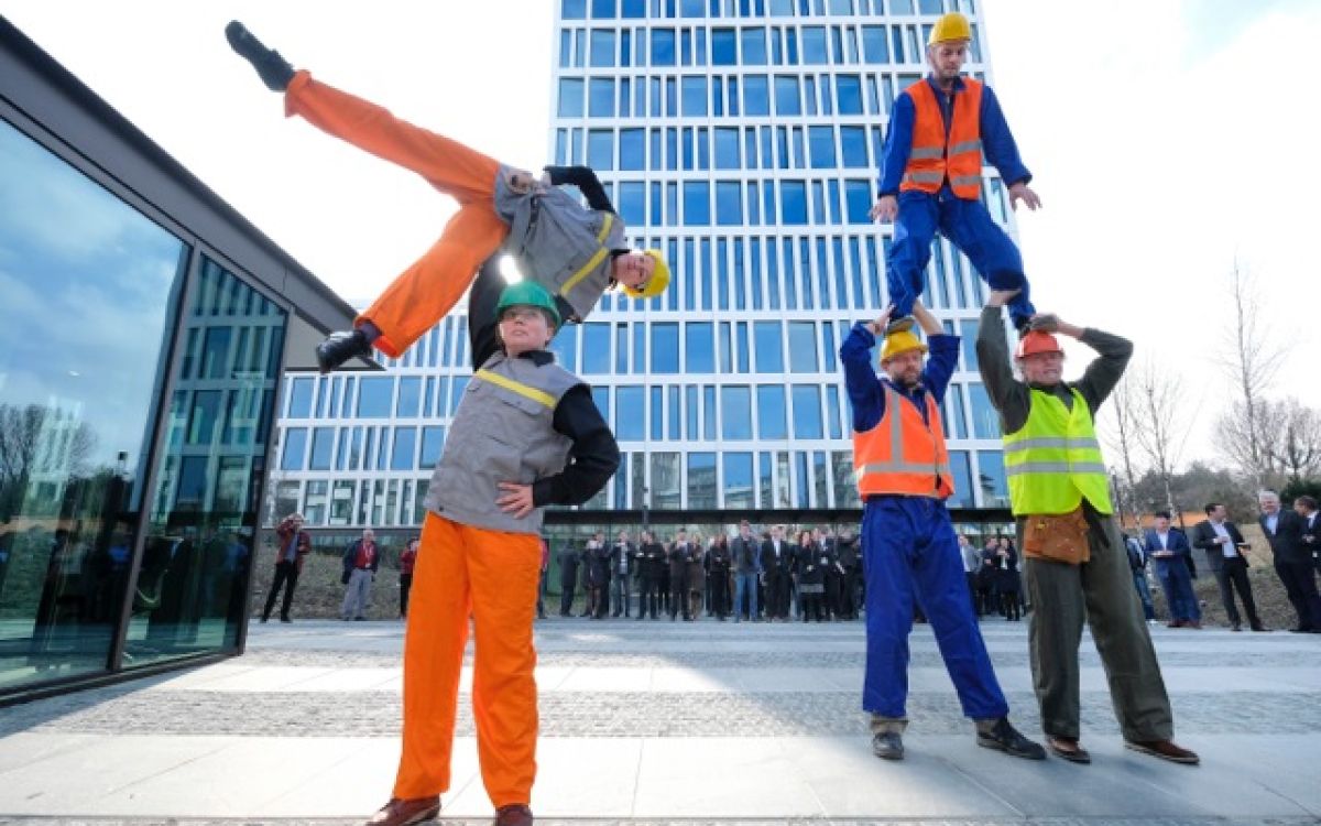 Leo Dirks uit Lent doet mee san Living Statues in Arnhem als Leoke. © Rolf Hensel